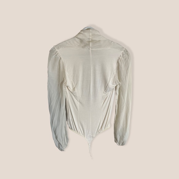 Marciano Chiffon white blouse bodysuit - Picture 3 of 4